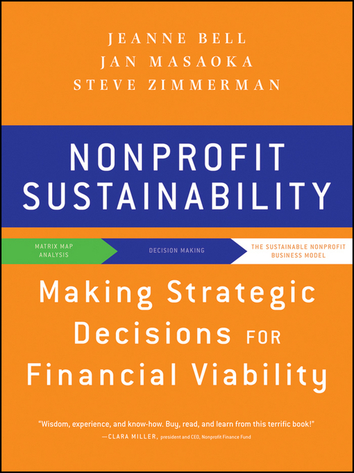 Title details for Nonprofit Sustainability by Jeanne Bell - Available